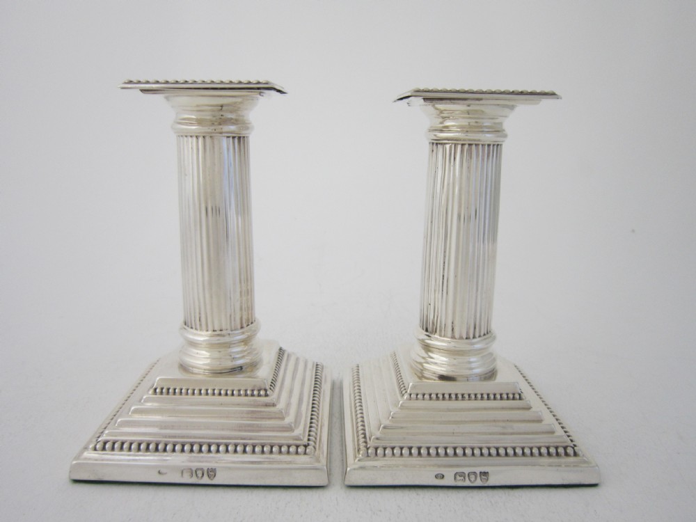 Antique Victorian Sterling silver candlesticks