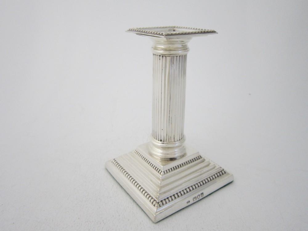 Antique Victorian Sterling silver candlesticks View VII