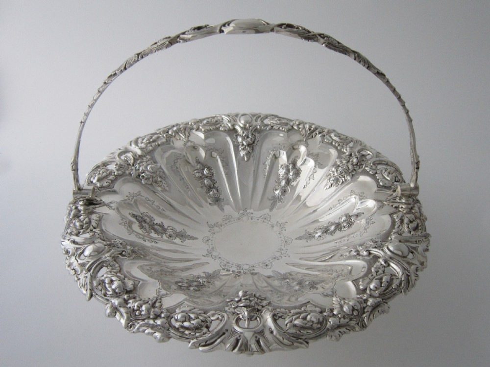 Antique Victorian Sterling Silver Basket