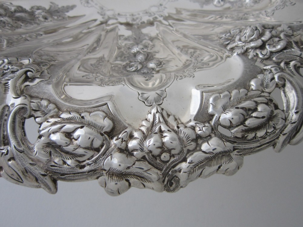 Antique Victorian Sterling Silver Basket View VI