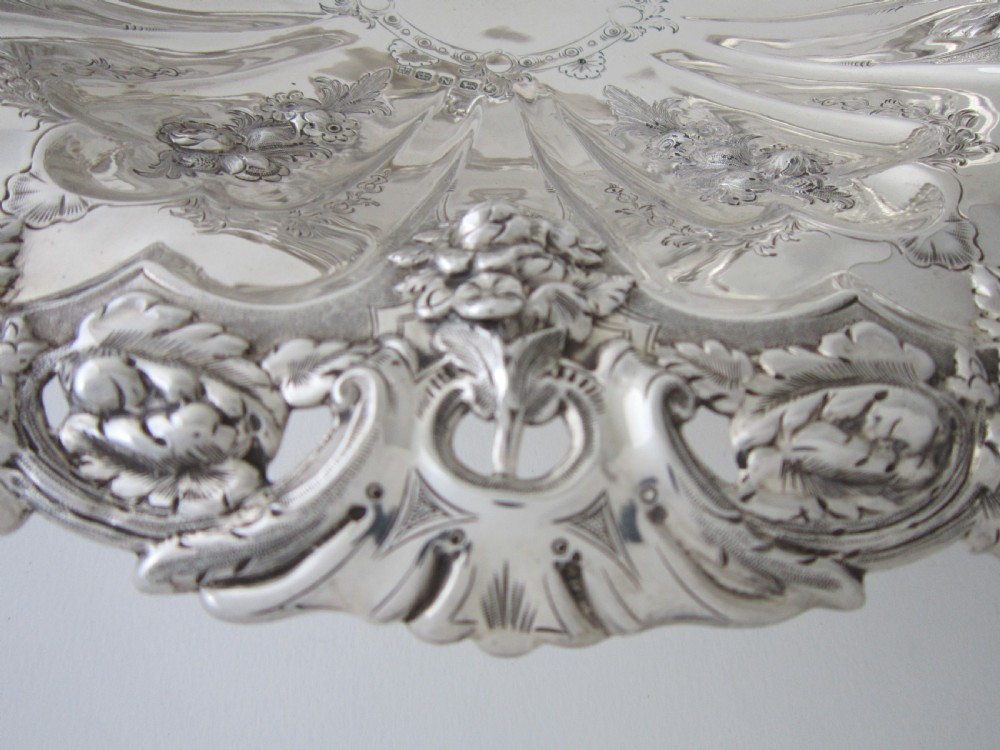 Antique Victorian Sterling Silver Basket View VII