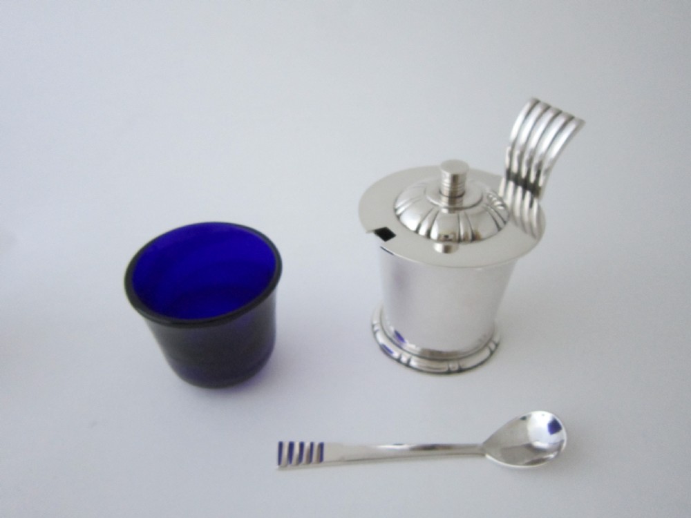 Elizabeth II Sterling Silver Condiment Set by R.E. Stone View V