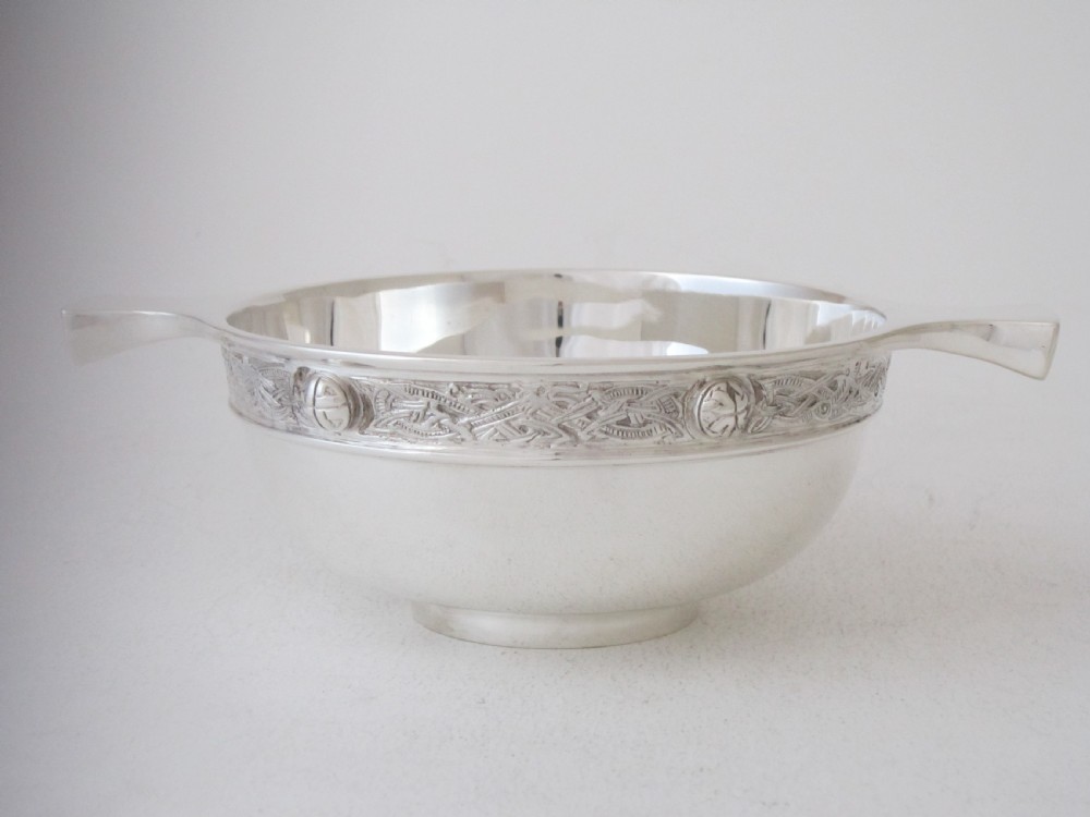 Scottish Antique George VI Sterling silver quaich 