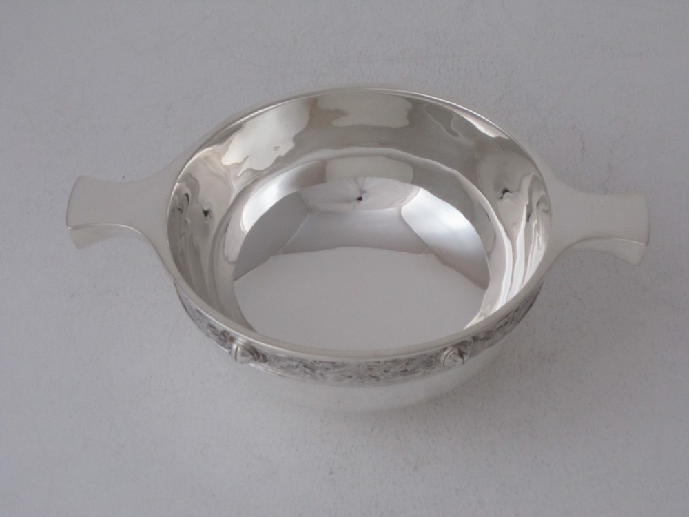 Scottish Antique George VI Sterling silver quaich  View III