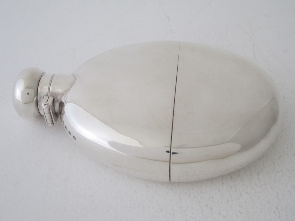 Antique Victorian Sterling silver hip flask