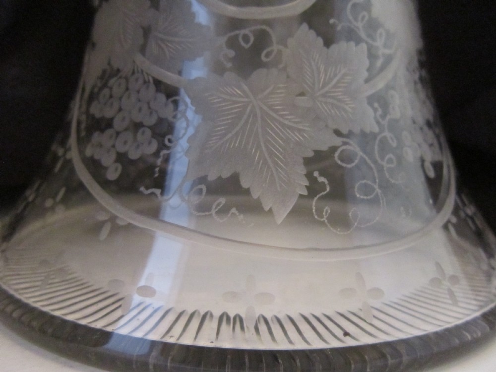 Antique Victorian Sterling silver and etched glass claret jug View XIV