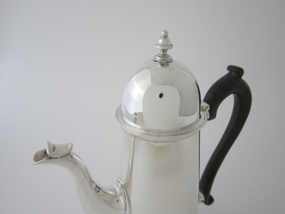 Antique George V Sterling silver cafe-au-lait pots View V