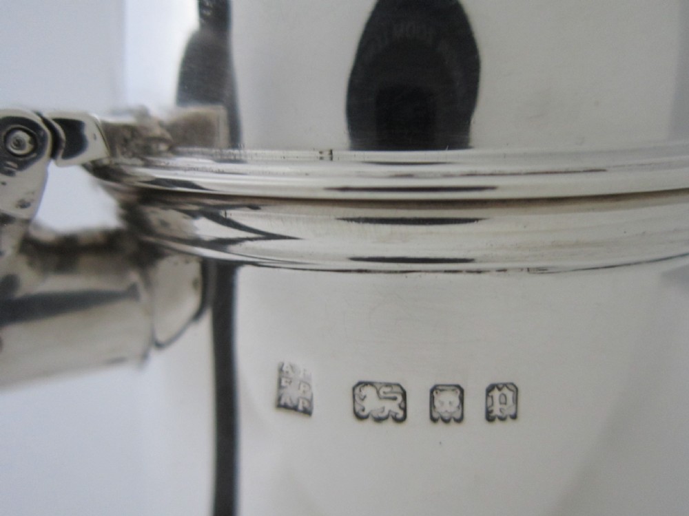 Antique George V Sterling silver cafe-au-lait pots View VII
