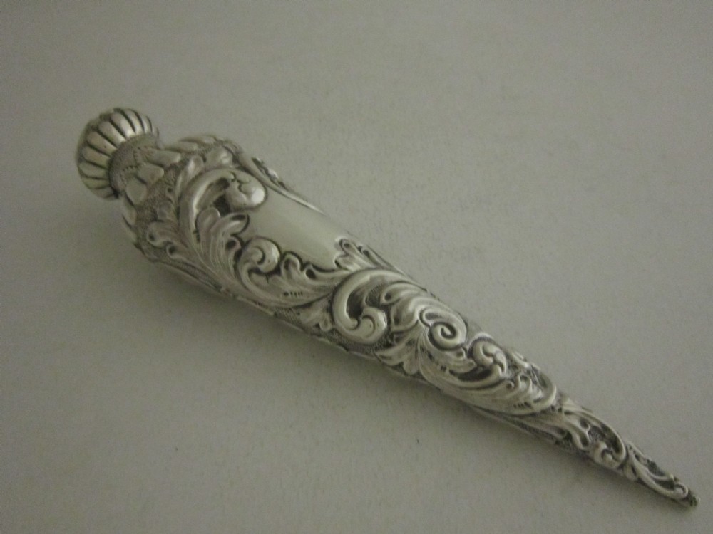 Antique Victorian Sterling silver perfume bottle