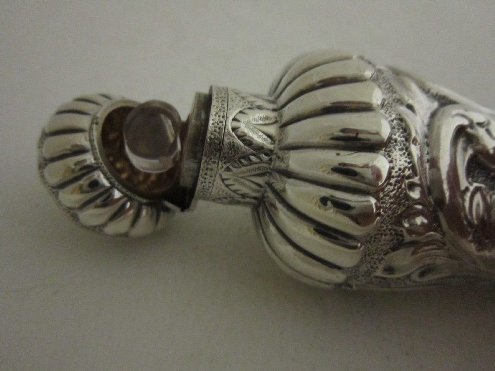 Antique Victorian Sterling silver perfume bottle View III