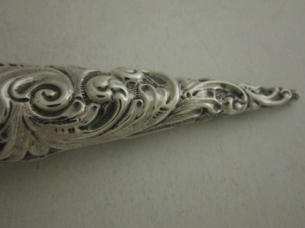 Antique Victorian Sterling silver perfume bottle View V