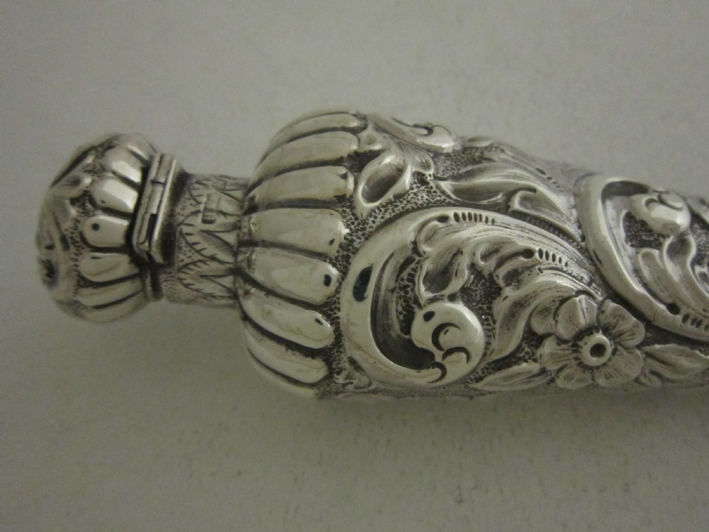 Antique Victorian Sterling silver perfume bottle View VI