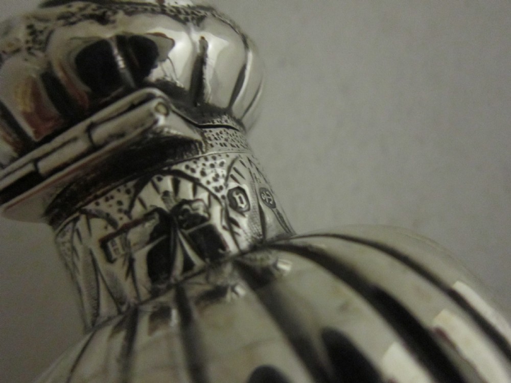 Antique Victorian Sterling silver perfume bottle View VIII