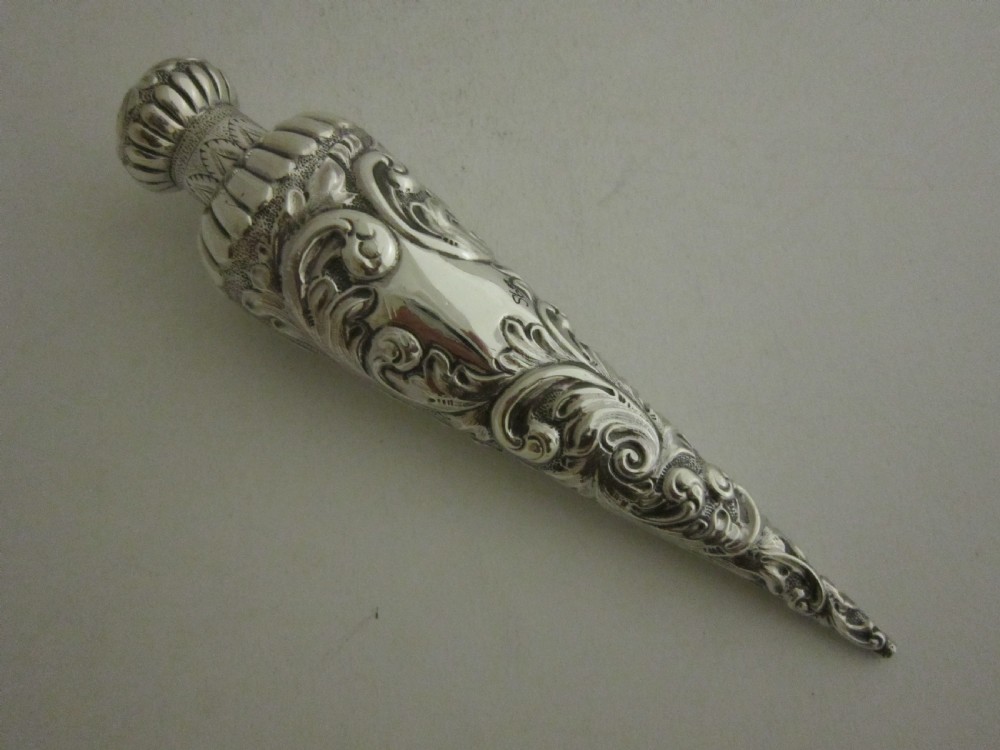 Antique Victorian Sterling silver perfume bottle View IX