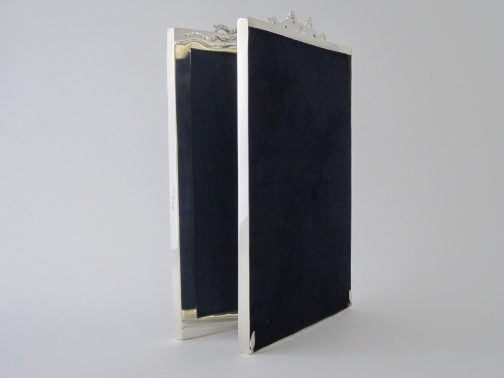 Antique Edwardian Sterling silver double photograph frame View II