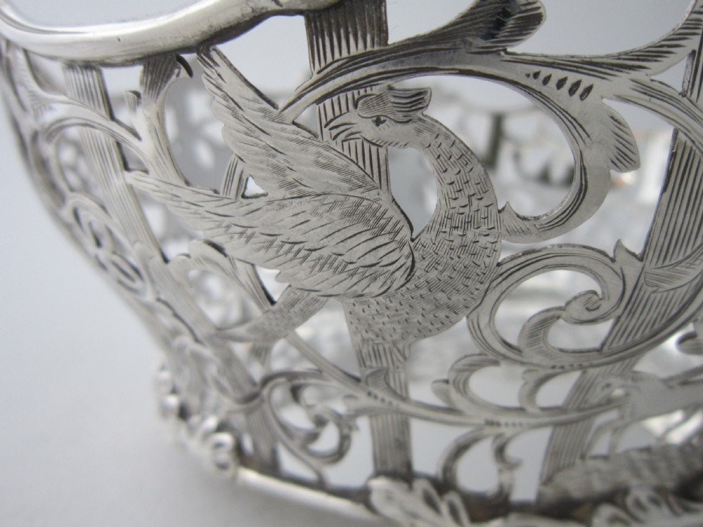 Antique Edwardian Sterling silver basket/dish View V