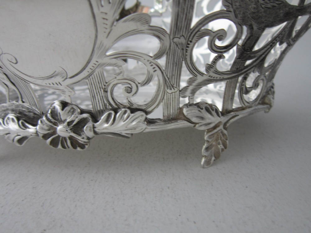 Antique Edwardian Sterling silver basket/dish View VII