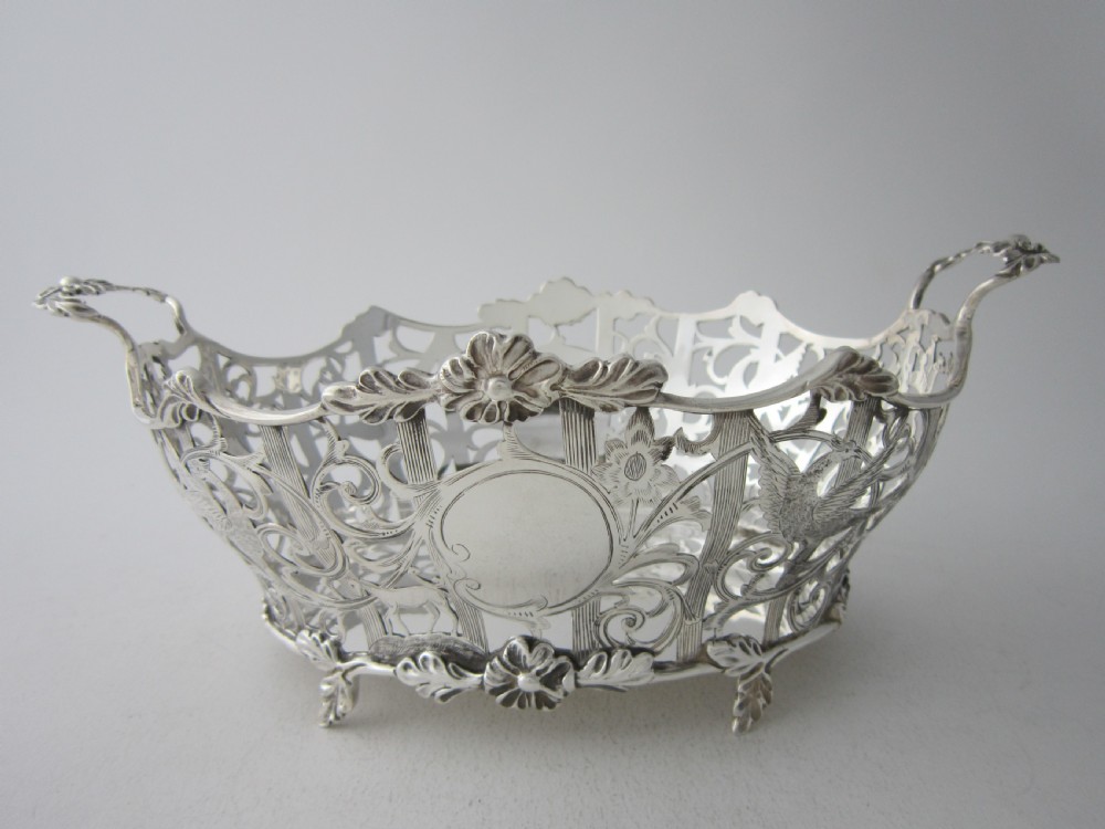 Antique Edwardian Sterling silver basket/dish View XIII