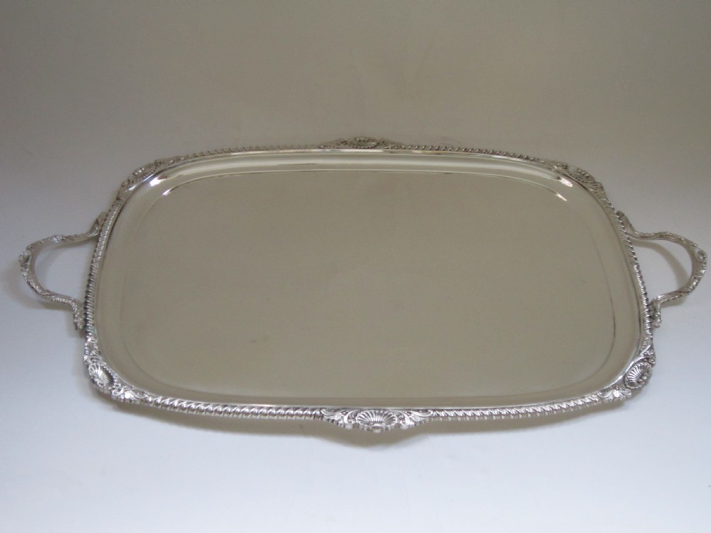 Antique George V Sterling Silver Tray 