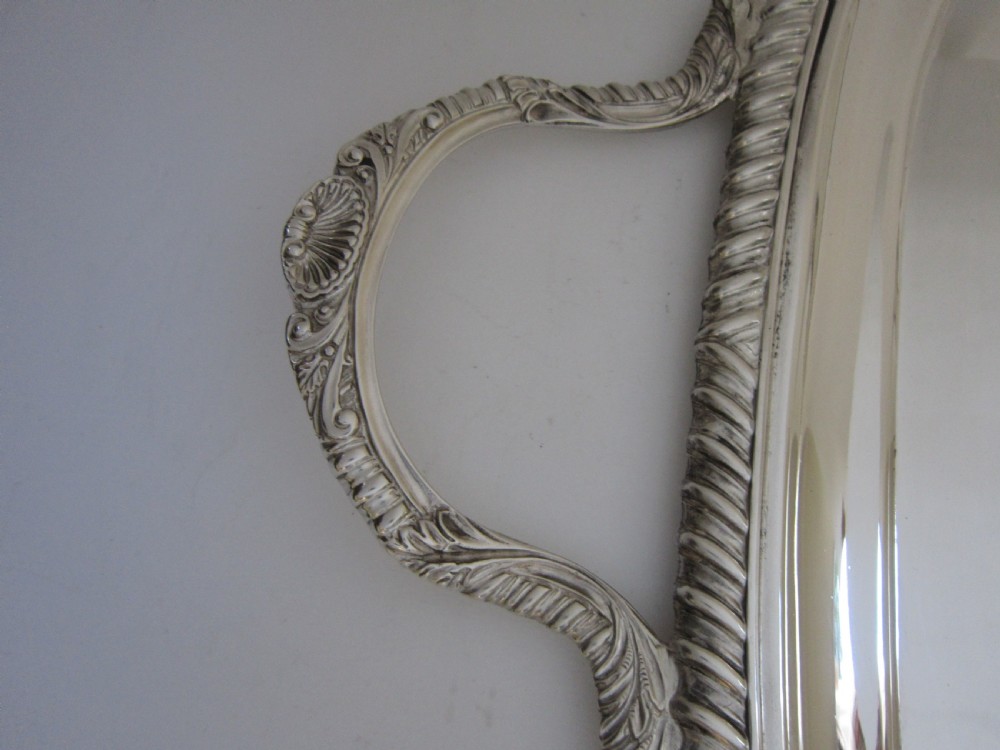 Antique George V Sterling Silver Tray  View V