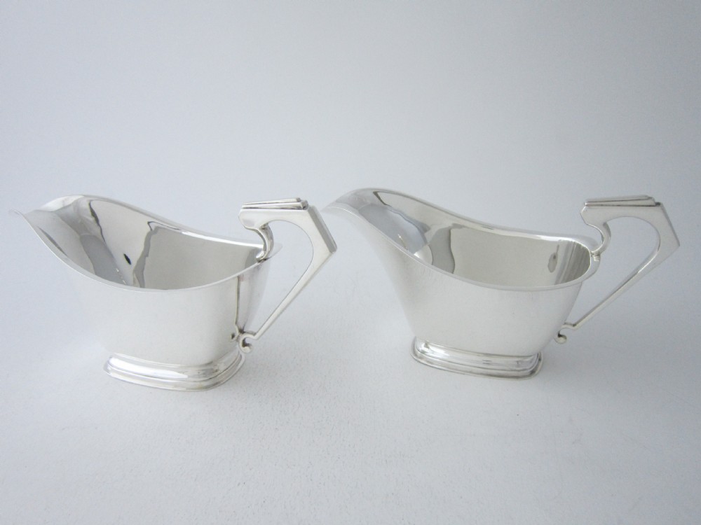 Art Deco Sterling Silver Sauce Boats View II