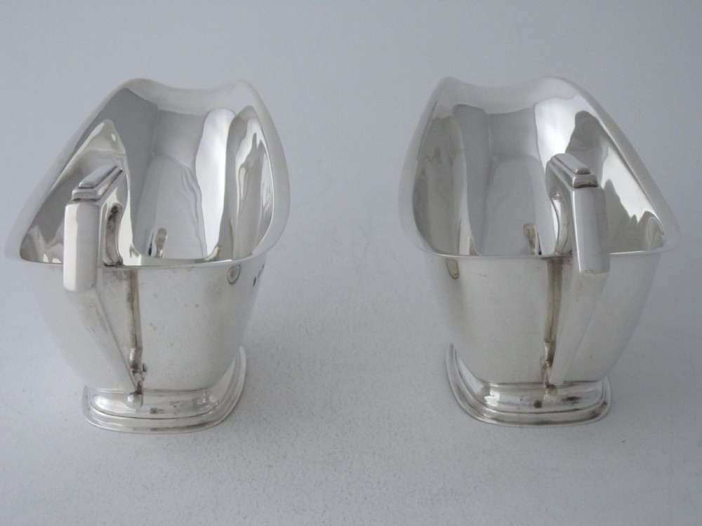 Art Deco Sterling Silver Sauce Boats View III