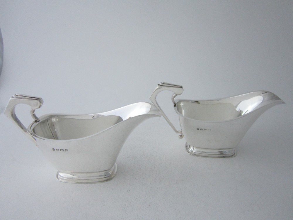 Art Deco Sterling Silver Sauce Boats View IV