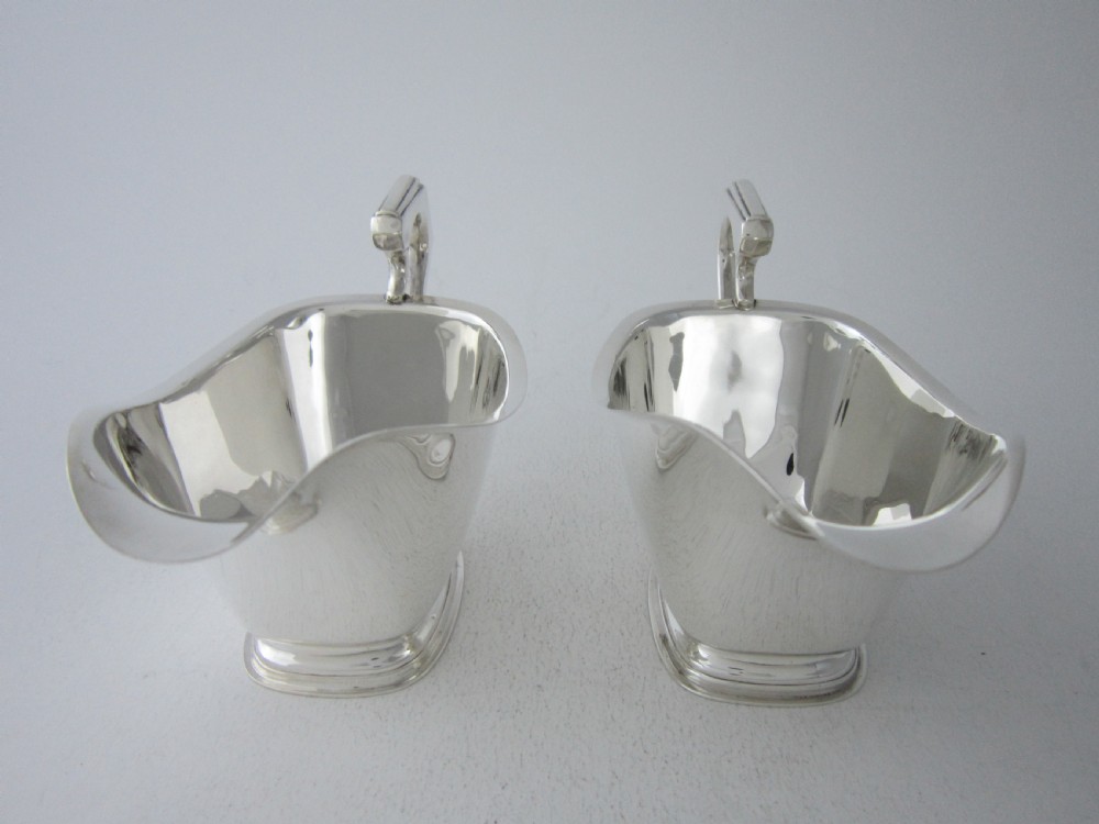 Art Deco Sterling Silver Sauce Boats View V