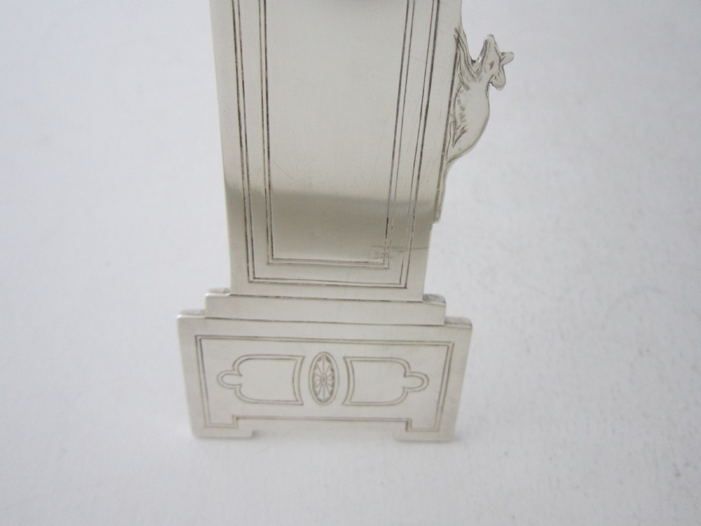 Antique George V Sterling Silver Novelty Clock View V