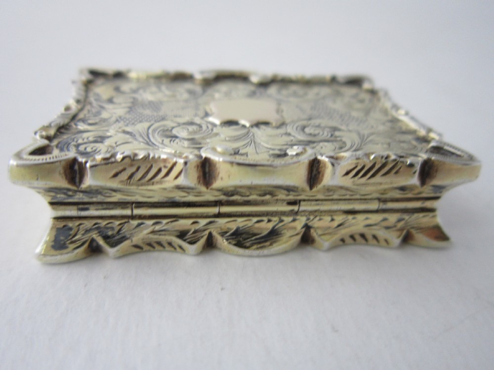 Antique Victorian Sterling Silver Gilt Vinaigrette View II