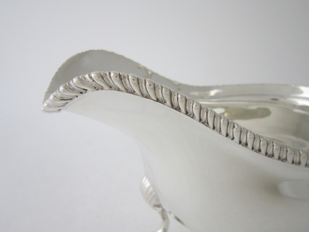 Large Pair of Antique George V Sterling Silver Sauce Boats - 1913/14 View VIII