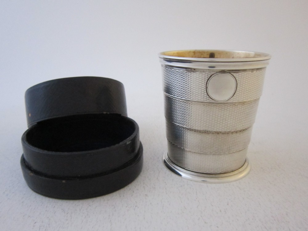 Antique Victorian Sterling Silver Collapsible Beaker