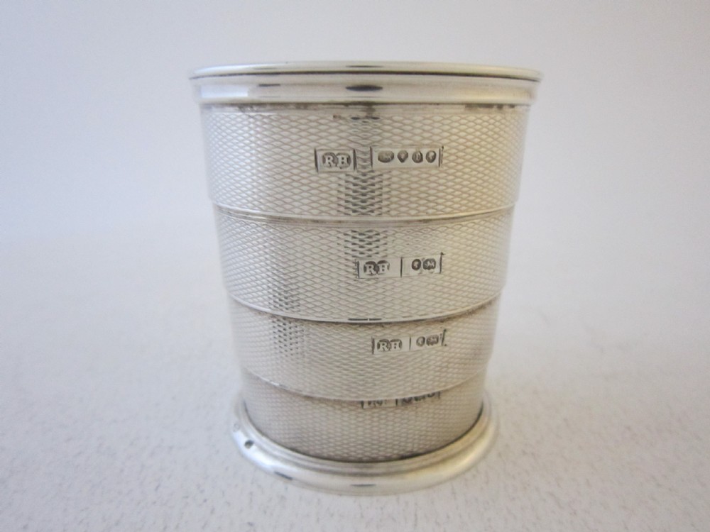 Antique Victorian Sterling Silver Collapsible Beaker View II