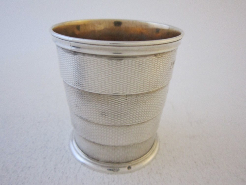 Antique Victorian Sterling Silver Collapsible Beaker View III