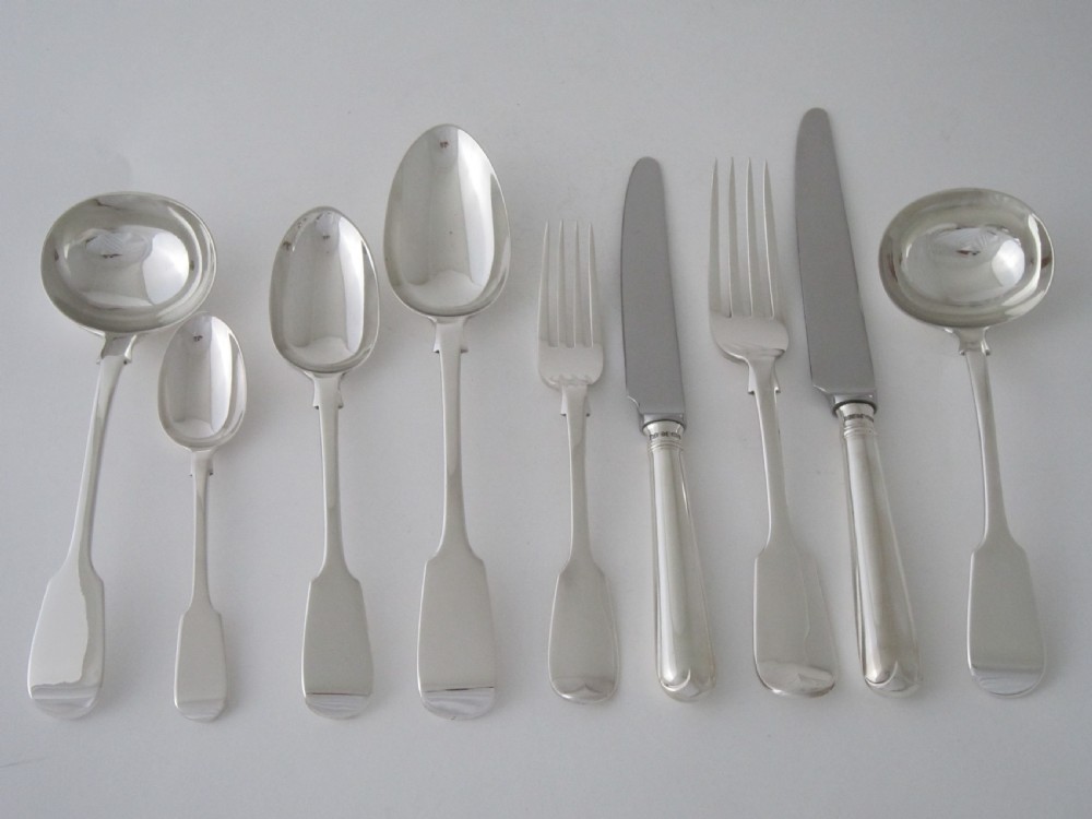 Antique Victorian Sterling Silver Canteen of Cutlery