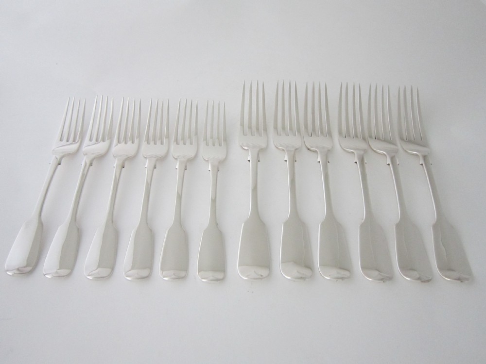 Antique Victorian Sterling Silver Canteen of Cutlery View VIII