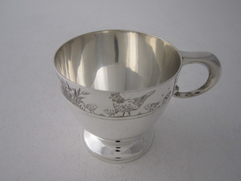 Antique George V Sterling Silver Christening Mug View II