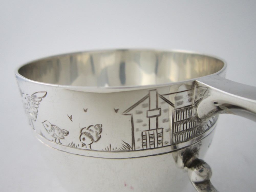 Antique George V Sterling Silver Christening Mug View VIII