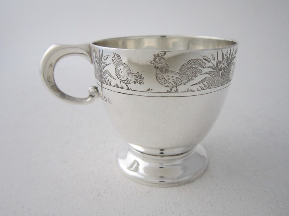 Antique George V Sterling Silver Christening Mug View XI