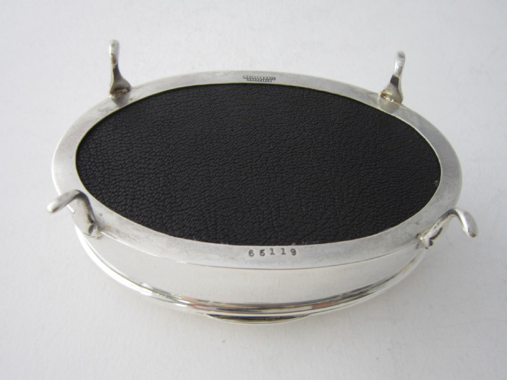 Antique George V Sterling Silver & Enamel Trinket Box View V