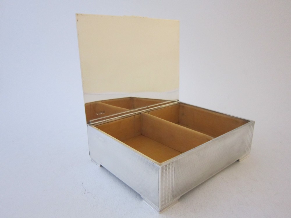 Art Deco Sterling silver cigar/cigarette box View II