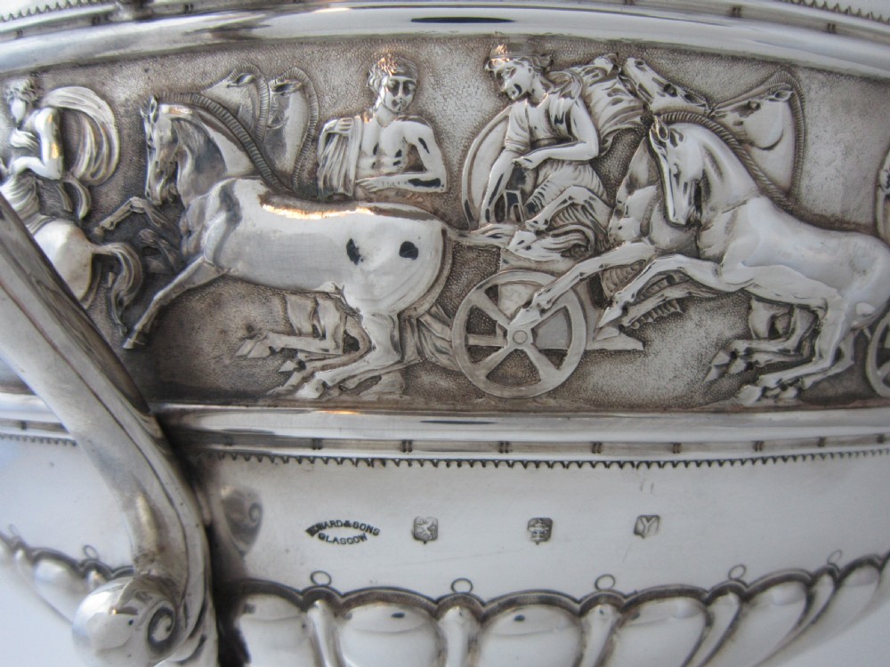 Scottish Antique Victorian Sterling silver bowl View V