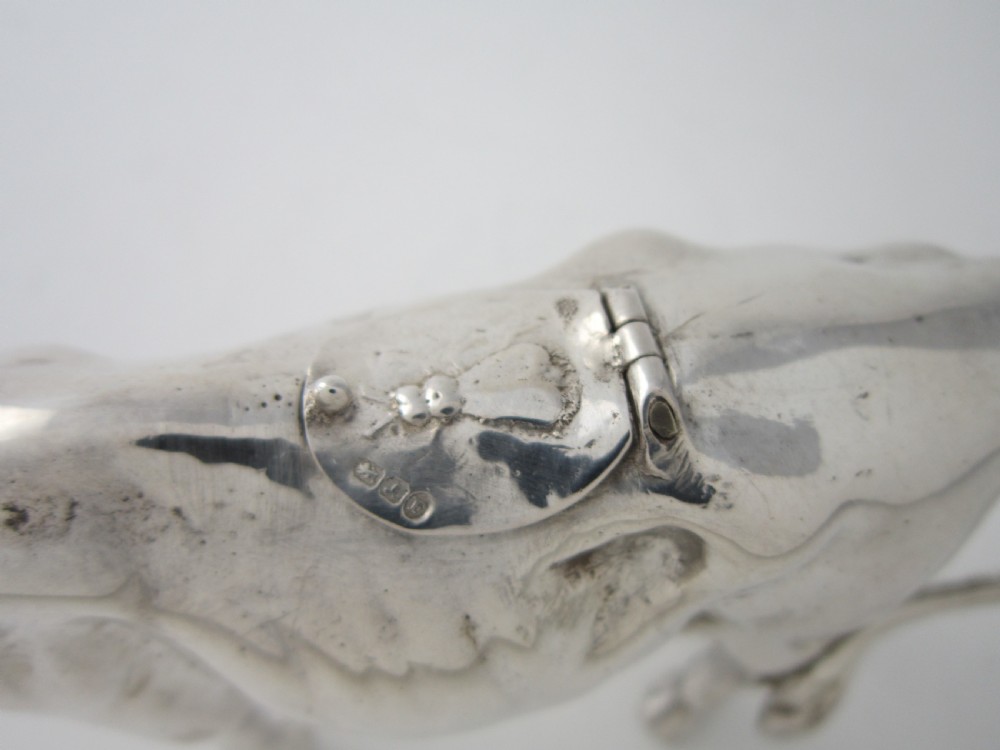 Antique Edwardian Sterling Silver Cow Creamer View V