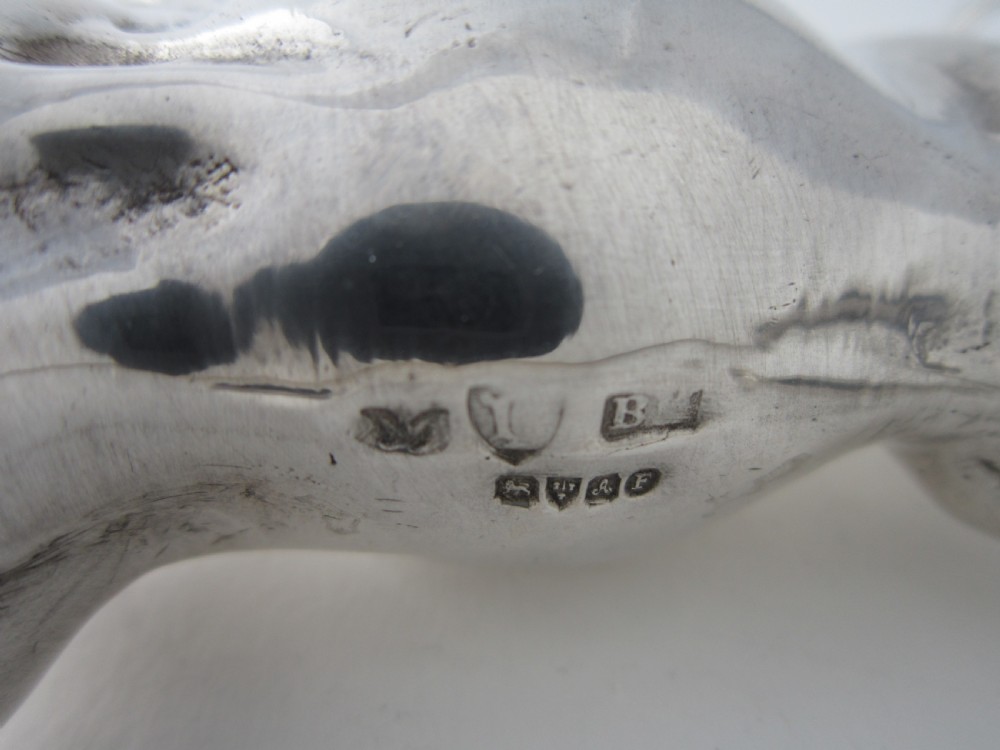 Antique Edwardian Sterling Silver Cow Creamer View IX