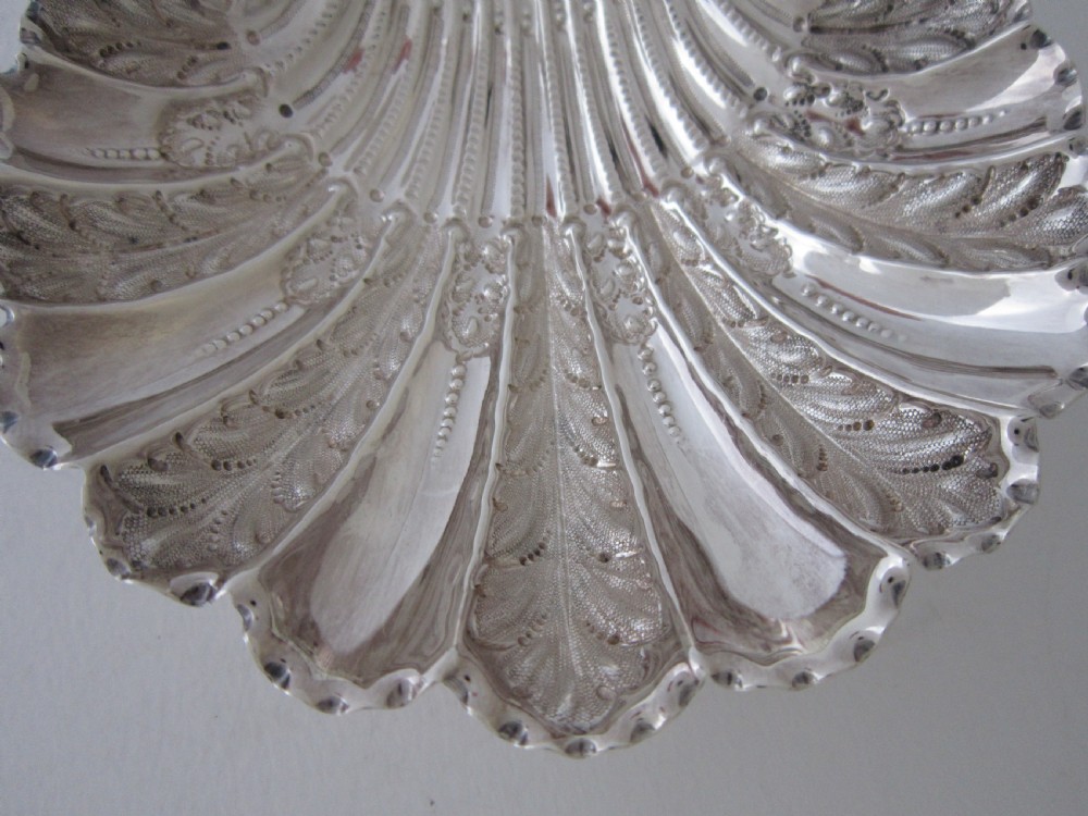 Antique Victorian Sterling Silver Butter Shells View VIII