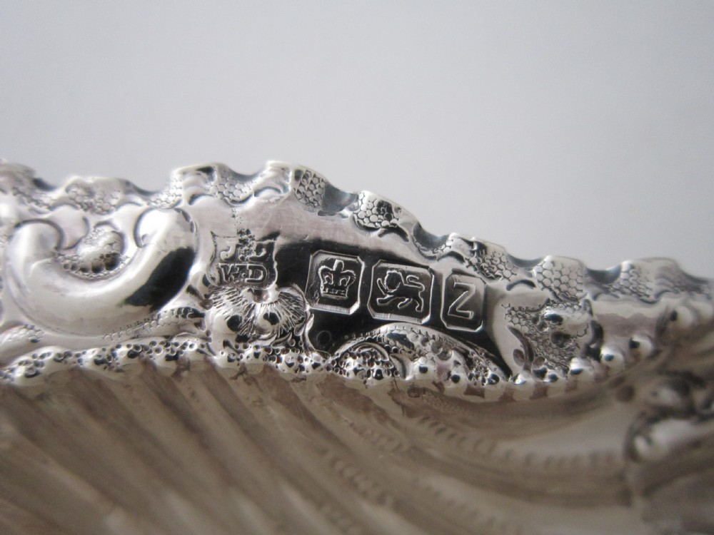 Antique Victorian Sterling Silver Butter Shells View XI