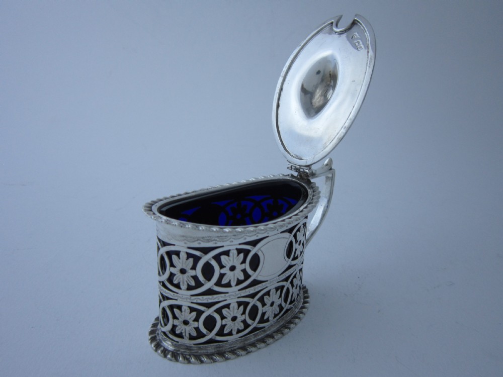 Chester Antique Edwardian Sterling Silver Mustard Pot  View II