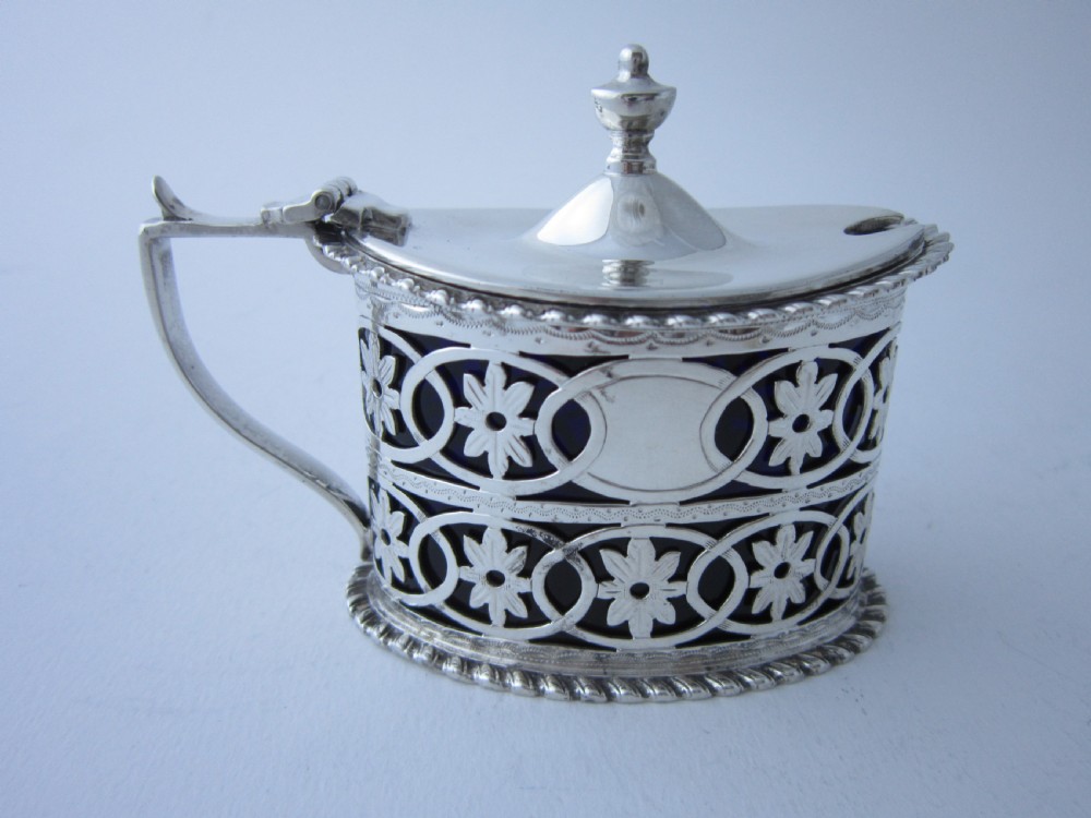 Chester Antique Edwardian Sterling Silver Mustard Pot  View III