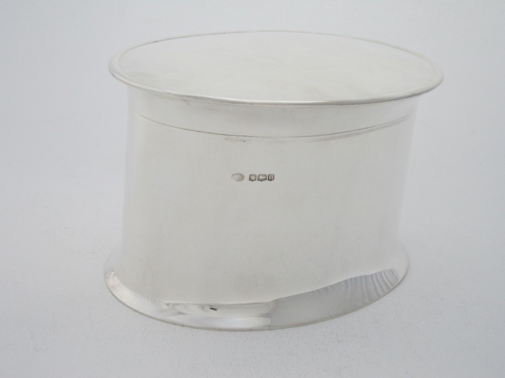 Antique George V Sterling Silver Biscuit Box View II