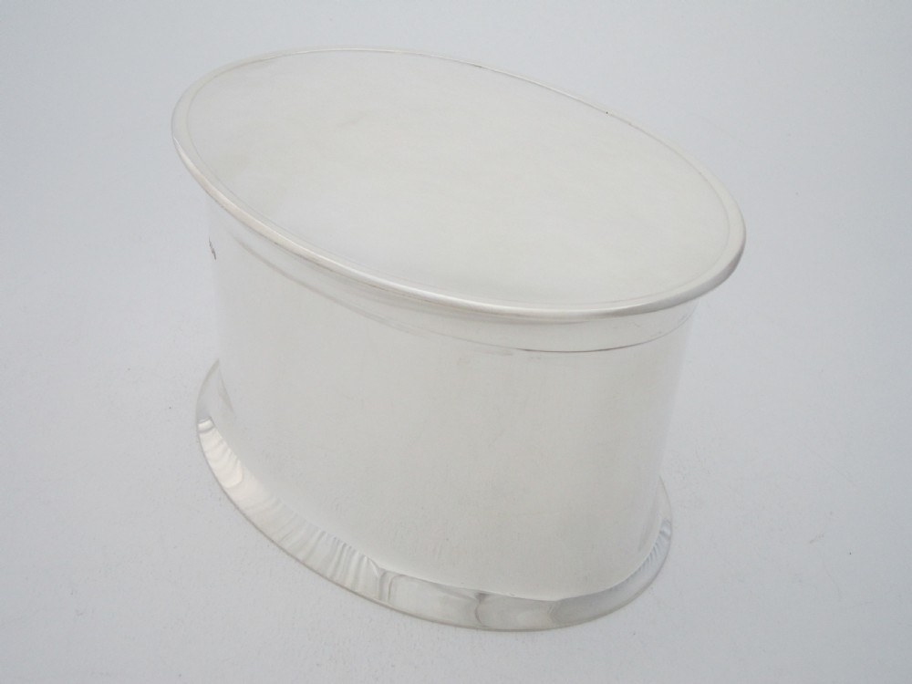 Antique George V Sterling Silver Biscuit Box View V